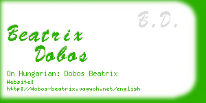 beatrix dobos business card